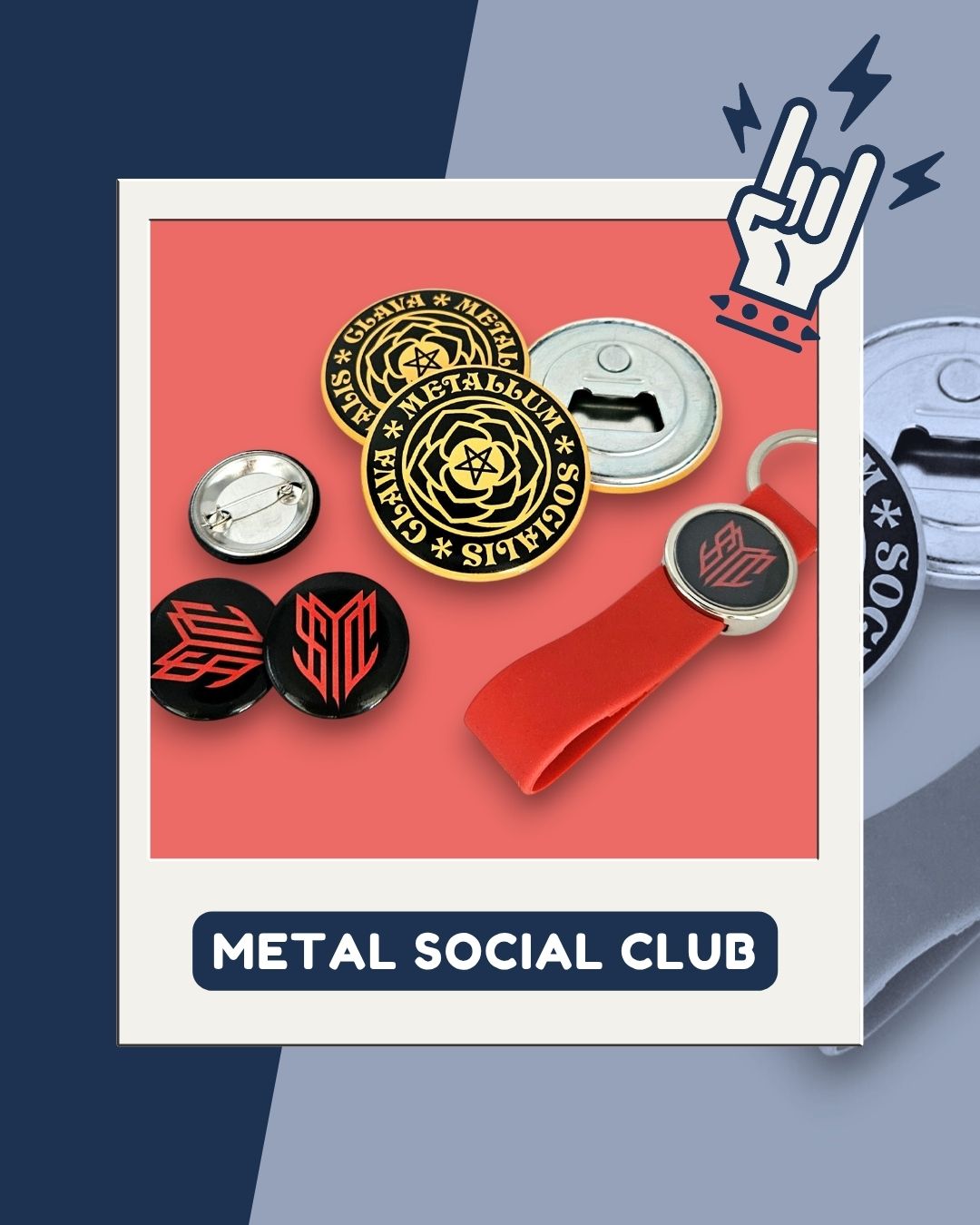 Décapsuleurs, badges et porte-clés pour metalleux 🤘